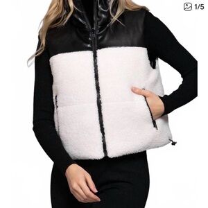 Thread & Supply Black and White Reversible Vest